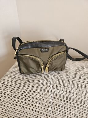 Tutito Olive Green Belt Bag with Black Trim